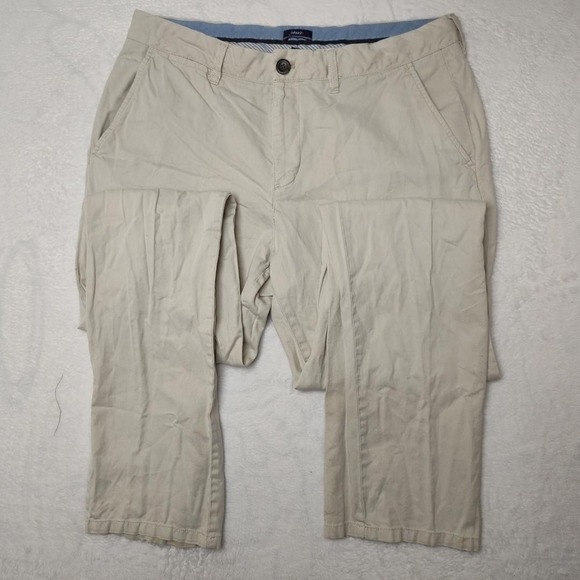 Johnnie-O Pants Mens 32x34 Stone Beige Chino Cotton Linen Blend Casual - Picture 3 of 15